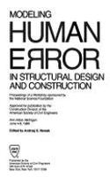 Modelling Human Error in Structural Design and Construction