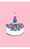 Unicorn Journal: Dot Grid Journal - Unicorn Cake Cute Fun-ny Food Animal Unicorn Lover Gift - Pink Dotted Diary, Planner, Gratitude, Writing, Travel, Goal, Bullet No