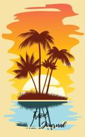 Travel Journal: Travel Lined Notebook, Tropical Abstract Background