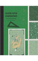 Graph Paper Composition: Grid Paper Notebook, Squared Graphing Paper * Blank Quad Ruled * Large (8.5 x 11) * Forest Green