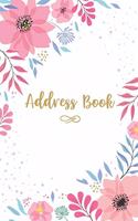 Address Book: Flower Watercolor Corners Cover - Cute Address & Phone Number Book Pocket - Contact Log Book - Email and Birthday Information - Name Organiser Alpha