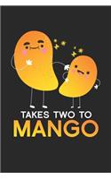 Takes Two To Mango: Fruit Tango Dancing Dot Grid Journal, Diary, Notebook 6 x 9 inches with 120 Pages