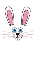 Happy Easter - Bunny Face - Funny Ears Notebook