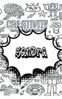 Sandra: Weekly Planer Doodle 365 Yearly Journal Notebook 120 Pages 6x9