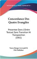 Concordance Des Quatre Evangiles