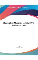 Theosophist Magazine October 1926-December 1926