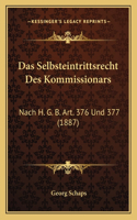 Das Selbsteintrittsrecht Des Kommissionars