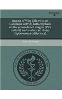 Impact of West Nile Virus on California Corvids with Emphasis on the Yellow-Billed Magpie (Pica Nuttalii) and Western Scrub-Jay (Aphelocoma Californic