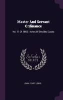 Master And Servant Ordinance