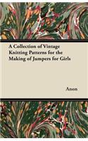 Collection of Vintage Knitting Patterns for the Making of Jumpers for Girls