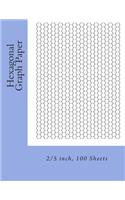 Hexagonal Graph Paper: 2/5 inch, 100 Sheets
