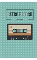 Blank Book Retro Record Notebook Ideas Memo: Write & Create Note Kids Student Office Supply