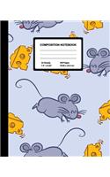 Composition Notebook: Hungry Mice - Wide Ruled Paper Journal - Blank Lined Workbook for Teens Kids Students Girls, for Home School & Writing Notes
