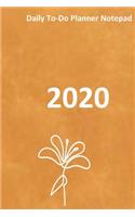 Daily to-do planner notepad 2020