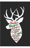 Dasher Dancer Prancer Vixen Comet Cupid Donner Blitzen Rudolph