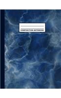 Composition Notebook: Marble Cover Design - College Ruled - 120 Blank Lined Pages - 8.5" X 11" - Matte Finished Soft Cover