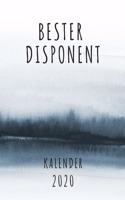 BESTER Disponent KALENDER 2020: Cooles Geschenk für einen Disponent - Kalender Geschenkidee für das Jahr 2020 im White Black Design - mit zusätzlicher Jahresübersicht und Kontaktli