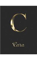 Cara: 1 Year Daily Planner (12 Months) - Yellow Gold Effect Letter C Initial First Name - 2020 - 2021 - 365 Pages for Planning - January 20 - December 20 