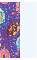 Doughnut Composition Notebook Frosted Donuts: Yummy Frosted Donuts Flying Through Space 6 X 9 Graph Ruled Paper Notebook, Appreciation Gift, Quote Journal or Diary - Unique Inspirational Gift fo