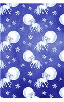 Moon Beams and Horse Dreams: College Ruled Notebook Composition Book Diary Horses and Moons