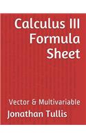 Calculus III Formula Sheet