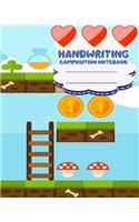 Handwriting primary composition notebook, 8 x 10 inch 200 page, Nintendo retro game