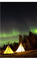 Camping in Tents under the Northern Lights: 150 page lined 6 x 9 notebook/diary/journal