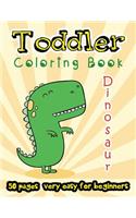 Dinosaur Toddler Coloring Book 50 Pages very easy for beginners