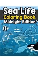Sea Life Coloring Book Midnight Edition