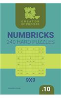 Creator of puzzles - Numbricks 240 Hard (Volume 10)