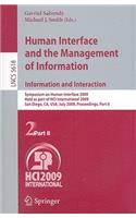 Human Interface and the Management of Information. Information and Interaction
