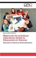 Mejora de Las Practicas Educativas Desde La Educacion En Valores