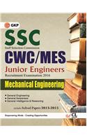 SSC CWC/ MES 2016 Mechanical Engg.(Junior Engg. Recruitment Exam.) Includes Solved Paper 2013-2015