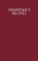 Grandma's recipes: Recipe book to fill in - Design: Red