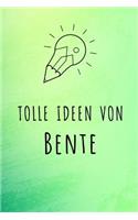 Tolle Ideen von Bente: Kariertes Notizbuch mit 5x5 Karomuster für deinen Vornamen