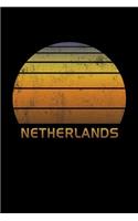 Netherlands: Wide Ruled Notebook Paper For Work, Home Or School. Vintage Sunset Note Pad Journal For Family Vacations. Travel Diary Log Book For Adults & Kids Wi