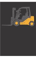 Notebook: Forklift Operator Driver Bulldozer Vintage College Ruled 6x9 120 Pages