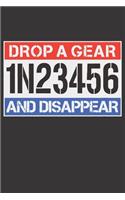 Notebook for car auto mechanic tuner and racer drop a gear