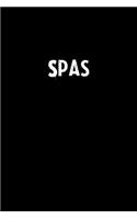 Spas: Blank Lined Notebook Journal Gift Idea