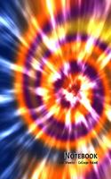 Notebook: Purple, Orange, and Blue Tie Dye - 100 Sheets - College Ruled (8.5 x 11)