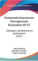 Enumeratio Insectorum Norvegicorum Fasciculum III-IV