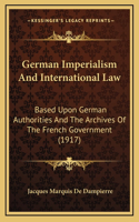 German Imperialism And International Law