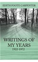 Writings of My Years 1922-1972