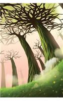 The Foggy Forest Grid Notebook: 150 page Journal Notebook Sketchbook