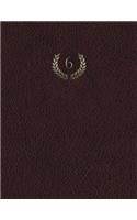 Monogram "6" Grid Sketchbook: (32 Monogram Maroon 150 Grid-Sketch)