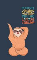It doesn't matter how slow you go as long as you don't stop