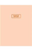 Peach Gold Planner 2020