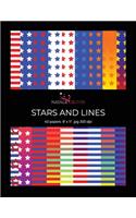 Stars And Lines: Scrapbooking, Design and Craft Paper, 40 sheets, 19 designs, size 8.5 "x 11", from Natalie Osliver(13 Craft Paper)