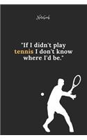 Tennis Notebook Quote 58 Notebook For Tennis Fans and Lovers: Lined Notebook / Journal Gift, 120 Pages, 6x9, Soft Cover, Matte Finish