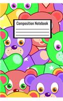 Composition Notebook: Cute Teddy Bear College Ruled Journal For Kids Teens Adults Moms Teachers To Write Daily Notes In